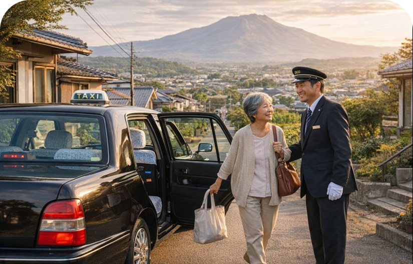 タクシーを呼ぶ